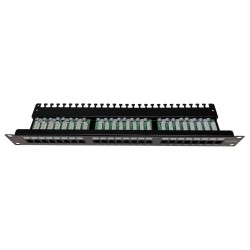XtendLan Patch panel 19", 24 portů, Cat5e, UTP, vyvazovací úchytky, 2xAu