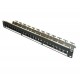 XtendLan Patch panel 19", 24 portů, neosazený, Cat5e/6/6A/7, vyvazovák