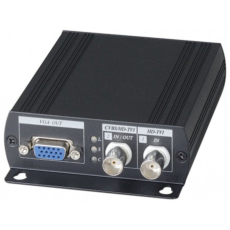 XtendLan Převodník AHD/TVI/CVI/CVBS na HDMI/VGA/CVBS, do 1920x1080, 1x smyčkový výstup, 2x BNC
