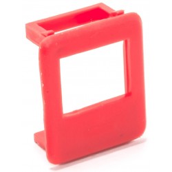 XtendLan Rámeček do patch panelu, pro UTP/STP keystone - červený - DOPRODEJ