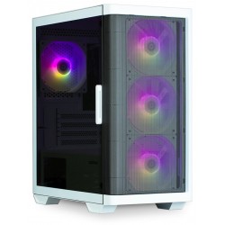 Zalman skříň M4 White / miniT / 4x 120mm ARBG fan / 2xUSB 3.0 / 1xUSB 2.0 / tvrzené sklo / bílá